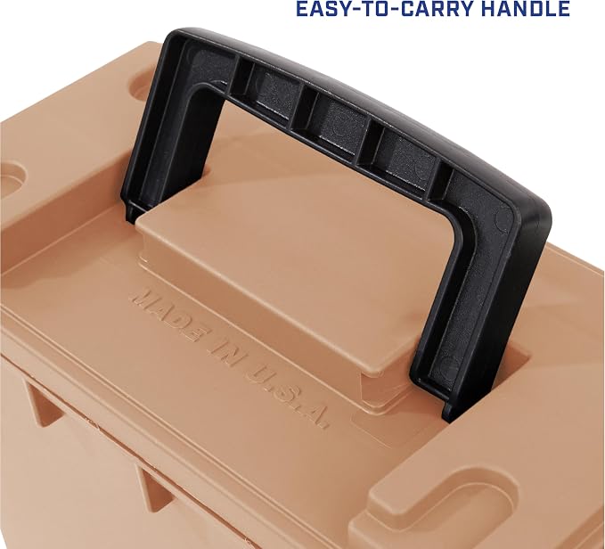 Sheffield Ammo Box Made in USA, Stackable Lockable Ammo Storage Box, Tan | - Image 7