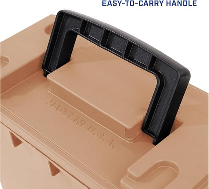 Sheffield Ammo Box Made in USA, Stackable Lockable Ammo Storage Box, Tan | - Image 7