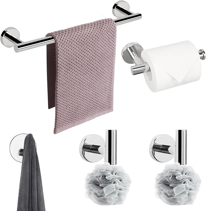 NearMoon Bathroom Hardware Set SUS 304 Thicken Stainless Steel-Towel Bar Set - Image 5