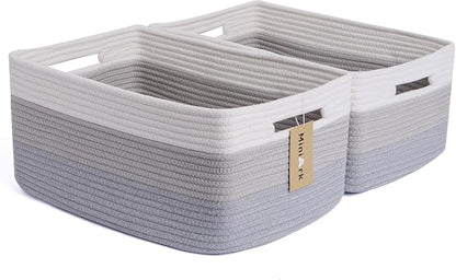Large Storage Baskets for Shelves, Closet Organizers Bins for Clothes Blanket by MiniArkStorageBasketsHome