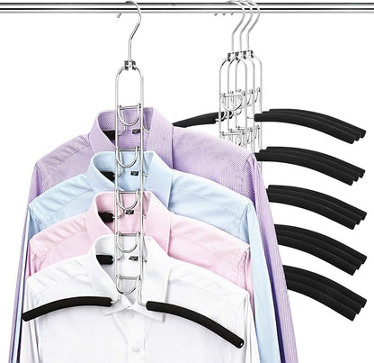 Space Saving Clothes Hangers, Anti-Slip Foam Padded Shirt Suit Hanger by Mastom