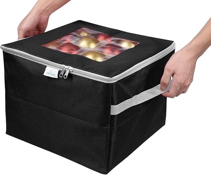 Christmas Ornament Storage Box, Organizer Holds Up to 48 Xmas Balls - Image 5