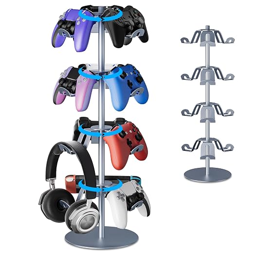 Gaming Controller Holder Aluminum Alloy 4 Layers, 360-degree rotatable by ANSHAWTIY