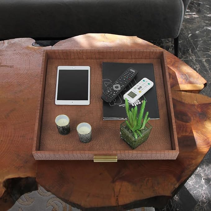 HofferRuffer Elegant Decorative Serving Tray, Coffee Table Serve Tea Coffee or - Image 7