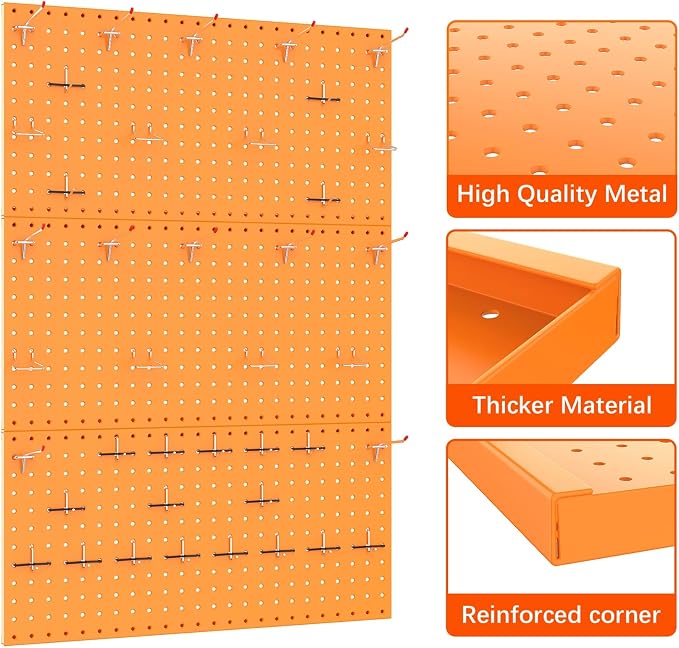 TORACK 3 PCS Metal Pegboard Panels - Image 5