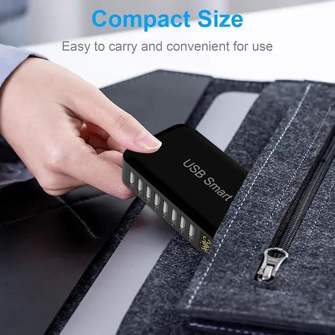 USB Charging Station, Ziwodiv 8-Port 60W/12A USB Charger Station, Compact - Image 5