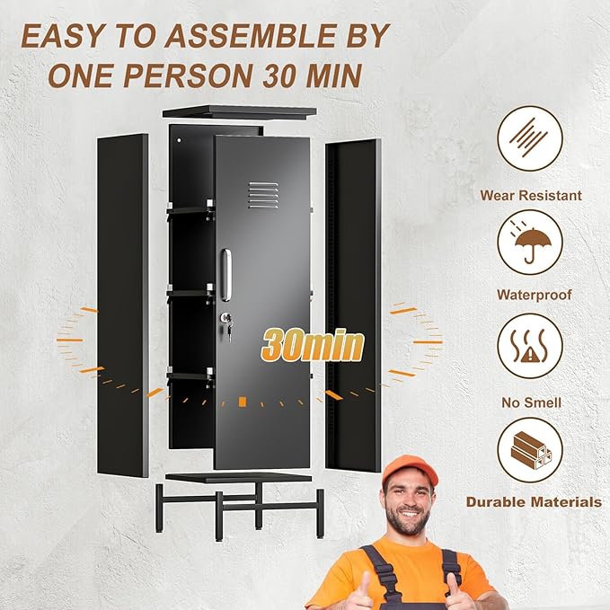 pozdeg 47.24" Metal Storage Locker - Image 6