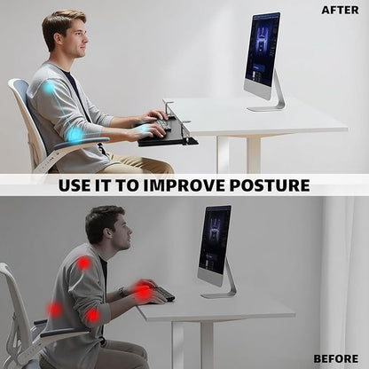 Large Keyboard Tray That Slides Out from Under The Desk, Pull Out - Image 3