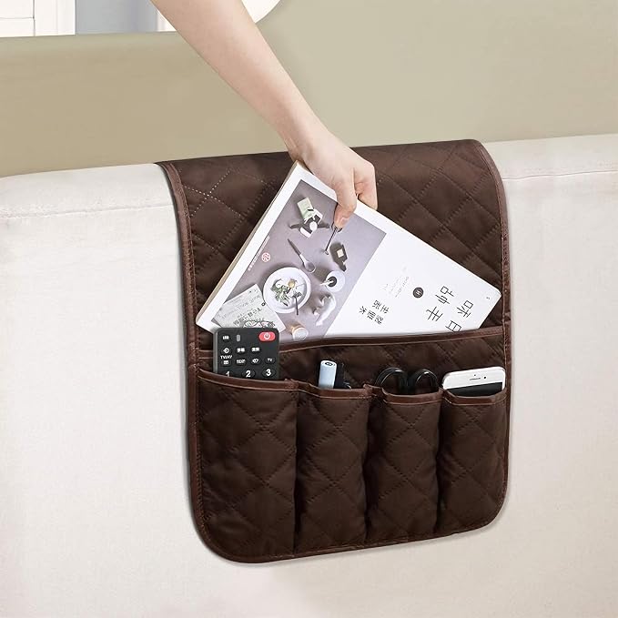 Sofa Armrest Organizer Non-Slip Arm Chair Bedside Storage Caddy Organizer - Image 7