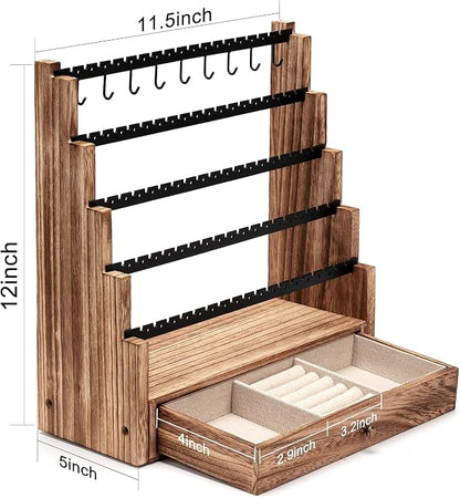 Pinzoveco Earring Organizer, 5 Layer Earring Holder Organizer - Image 6