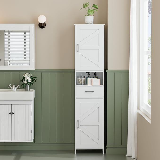 Homhedy 67" H Tall Bathroom Storage Cabinet - Image 2