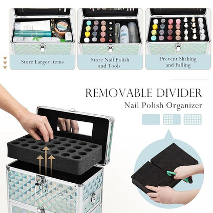 FRENESSA Extra Large Makeup Organizer Case Cosmetic Box Storage - Image 4