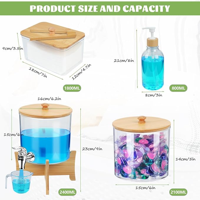 Laundry Room Organization Set 12, Laundry Pods Container & Dryer Sheet Holder - Image 7