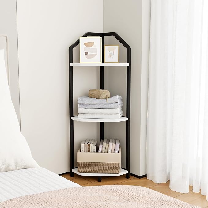 Fun Memories 3 Tier Corner Shelf, 40” Corner Shelf Stand, Corner Bookshelf - Image 5