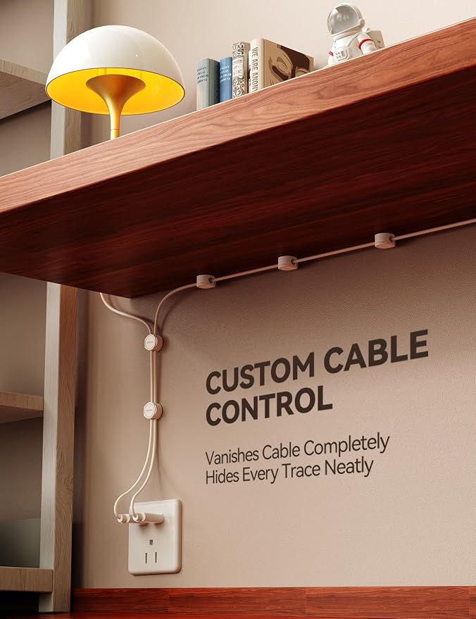8-Pack Cord Organizer Silicone Magnetic Cable Clips Desk Wire Management - Image 5