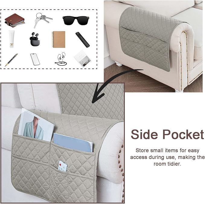 Waterproof Sofa Armrest Cover Headrest Cover - Image 5