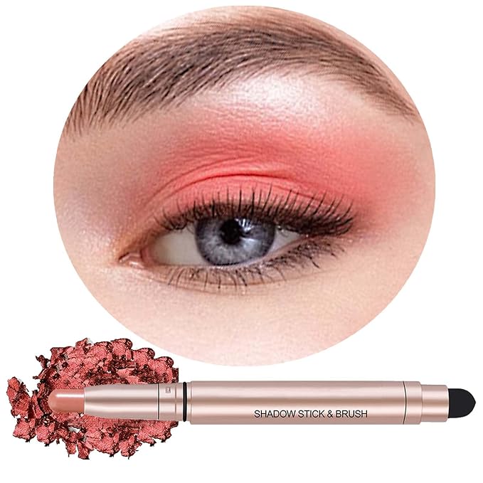 Light Pink Eyeshadow Stick Makeup, Waterproof Hypoallergenic Long Lasting Cream by Qeetvia