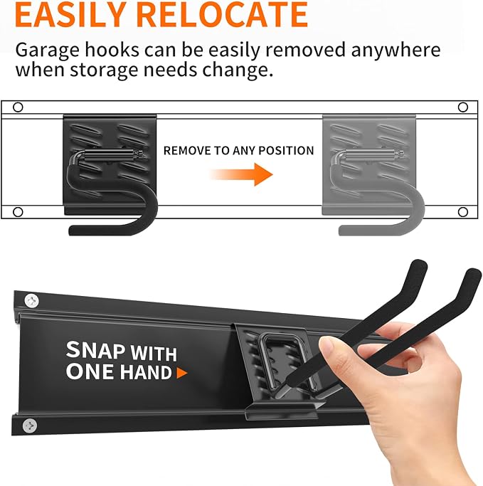 Garage Tool Organizer Wall Mount Garden Tool Organizer 11pcs Adjustable Garage - Image 4