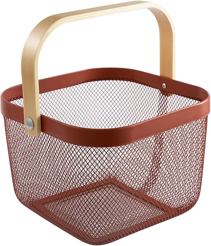 AJIODA Metal Mesh Steel Basket, Storage Organizer Basket Multi-functional by AJIODA