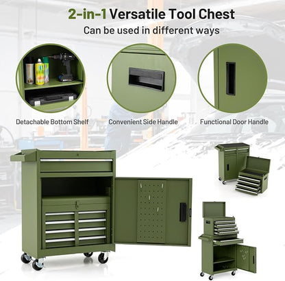 Goplus Tool Chest, 5 Drawers Rolling Tool Cabinet - Image 4