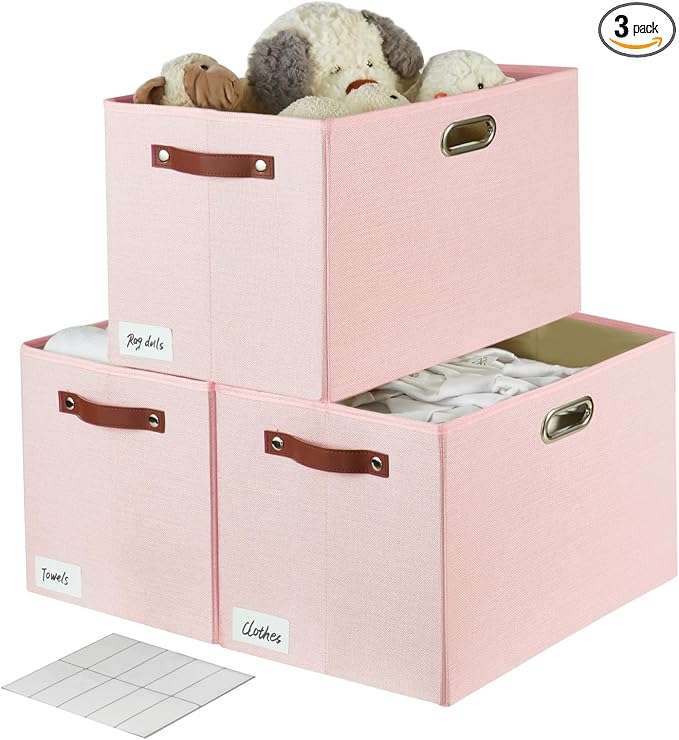 3-Pack Foldable Fabric Storage Bins by Bagnizer