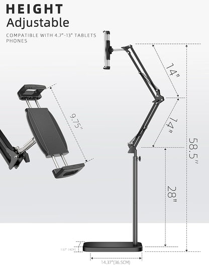Tablet Floor Stand with 11lb Stable Base - Image 4
