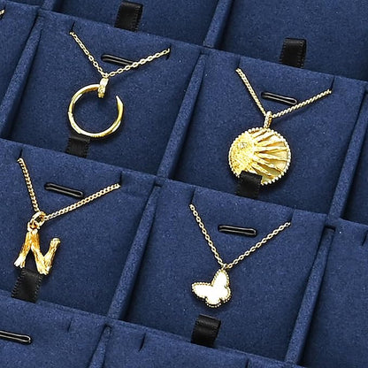 24 Grids Microfibrt Necklace Tray Jewelry Display Tray Necklace Holder Display - Image 3