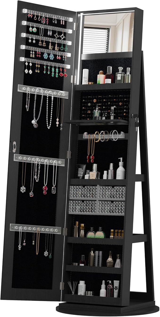 Montary 360° Rotating Jewelry Cabinet - Image 7