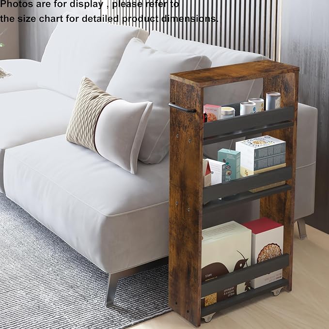 TEAMIX 4 Tier Slim Storage Cart - Image 7
