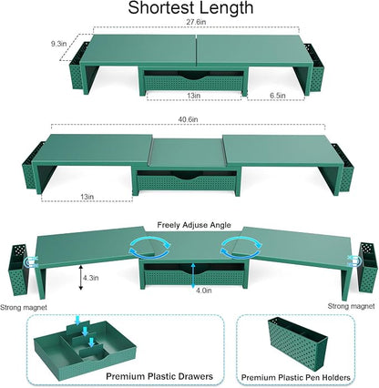 gianotter Dual Monitor Stand Riser, Desk Organizer - Image 5