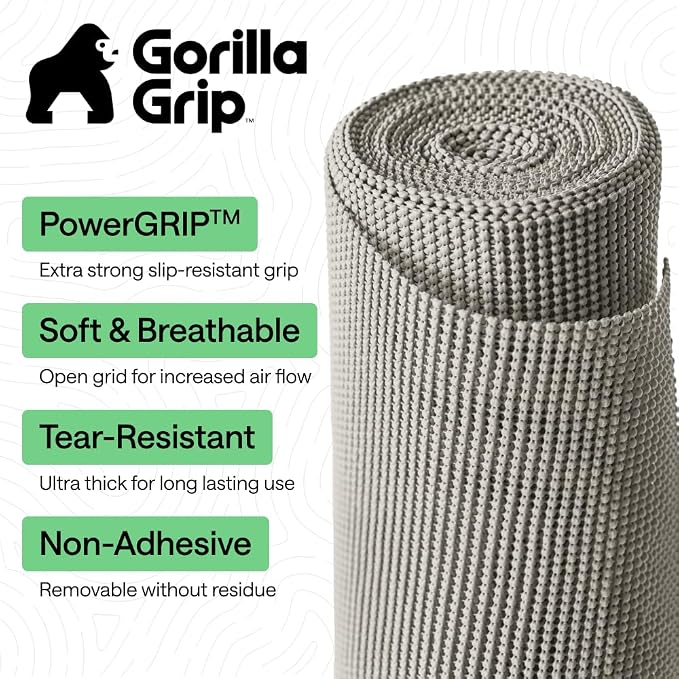 GORILLA GRIP powerGRIP Drawer Shelf and Cabinet Liner, Thick Strong Hold - Image 2