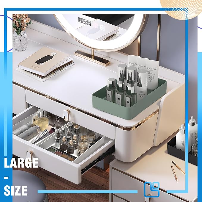 CHANCETSUI 11-Piece Stackable Drawer Organizer Set, Stationery, Utensils in - Image 8