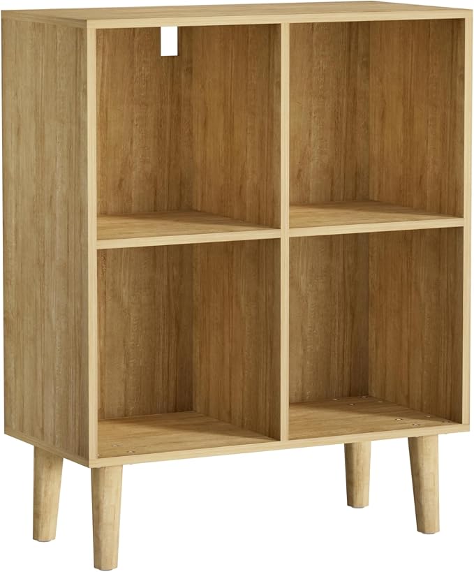 4 Cube Bookcase, Wooden Book Shelf Cube Storage Organizer - Image 6