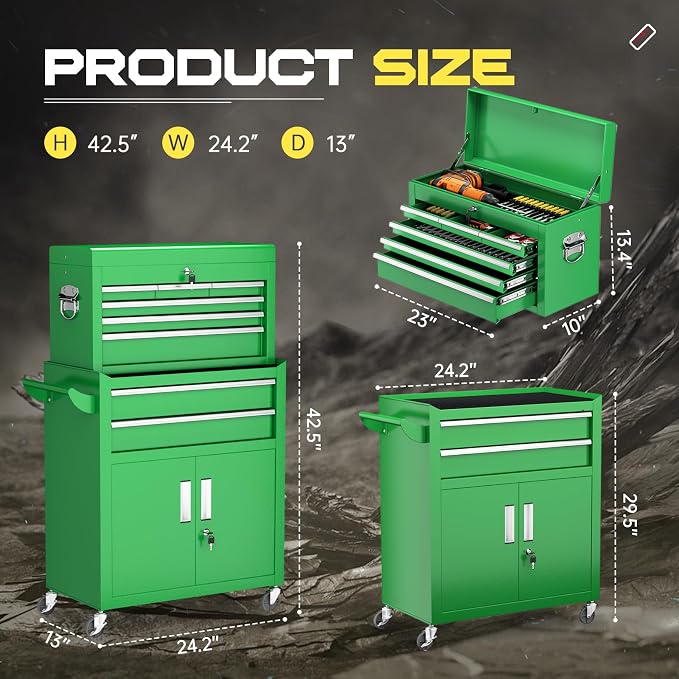 8-Drawer Rolling Tool Chest - Image 3