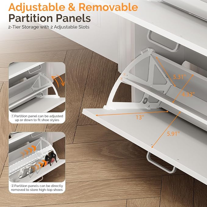 VINGLI Shoe Cabinet Storage for Entryway Ultra Slim - Image 5
