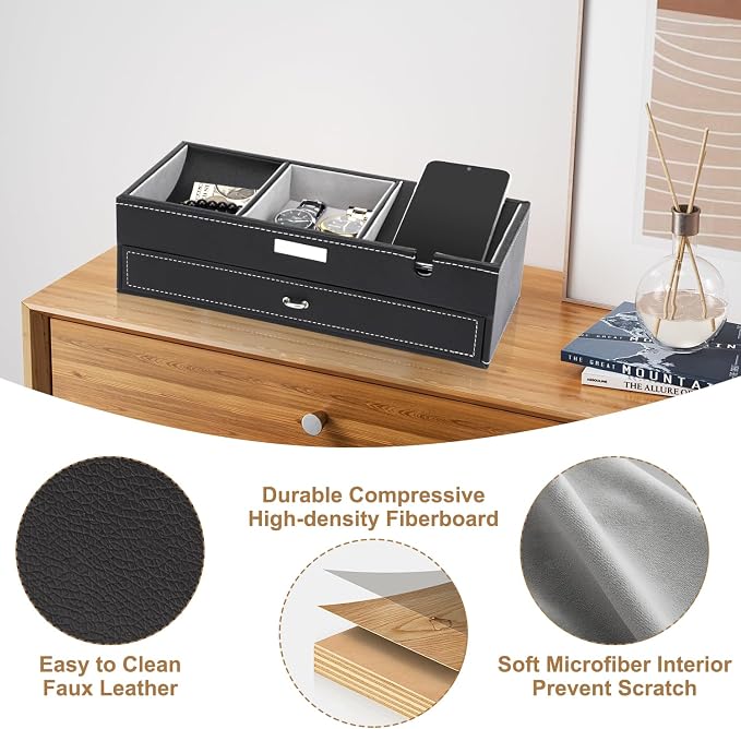 Baoyun Mens Valet Tray, Nightstand Organizers - Image 8