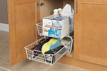 ClosetMaid 11 in. Pull Out Cabinet Organizer, 2 Tier, Heavy Duty, Slide Out - Image 7