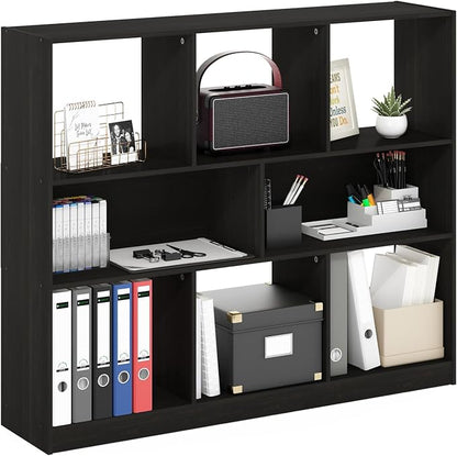 Furinno DALY Book Shelf, 8-Cube Bookshelf, Horizontal Cube Storage Organizer - Image 4