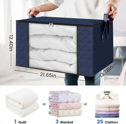 Fab totes Storage Bags, Clothes Blanket Storage Bins Foldable Closet Organizers - Image 2