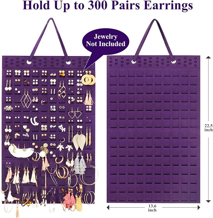 Resovo Hanging Earrings Organizer, Wall Earring Holder - Image 2