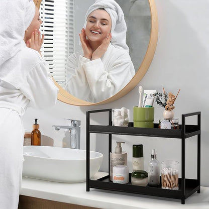 Bathroom Counter Organizer 2 Tier Vanity Storage Countertop Shelf Makeup - Image 3