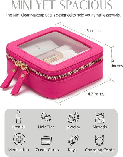 Popvibe Clear Makeup Bag Travel Cosmetic Case Transparent Toiletry Bag - Image 3
