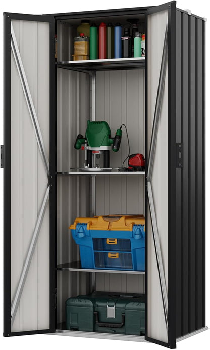 Devoko 28 CU FT Storage Cabinet, Metal Storage Shed by DEVOKO