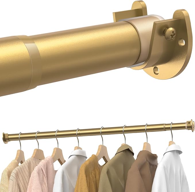 Supforce Closet Rods for Hanging Clothes, 17 to 84 Inches Stepless Adjustable by Supforce