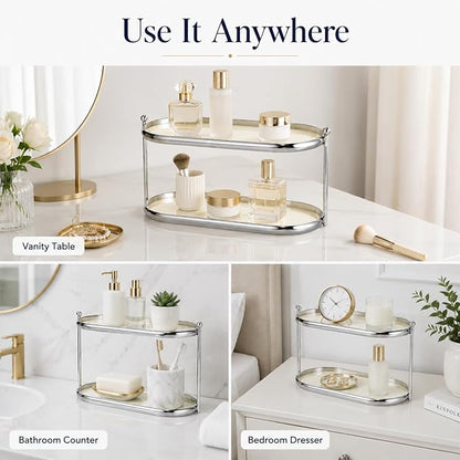 2 Tier Perfume Organizer, Stainless Steel Frame - Image 7