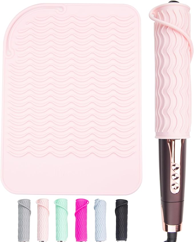 Heysam Professional Heat-Resistant Silicone Mat Flat Iron Hair Straightener Pad by SaloGradeHairStylingTools