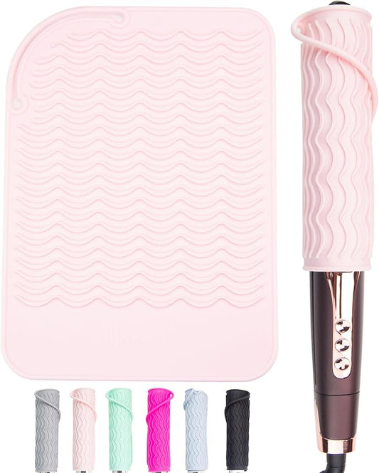 Heysam Professional Heat-Resistant Silicone Mat Flat Iron Hair Straightener Pad by SaloGradeHairStylingTools