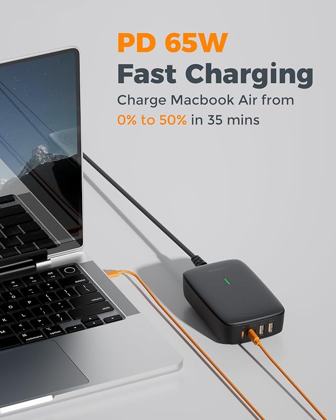 TESSAN 65W 6-in-1 Multi-Port Charging Station - Image 5