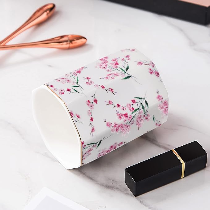 Pen Holder Stand for Desk Floral Pattern Pencil Cup for Girls Kids Durable - Image 8