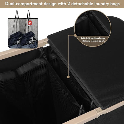 DOKEHOM 160L Double Laundry Basket - Image 4